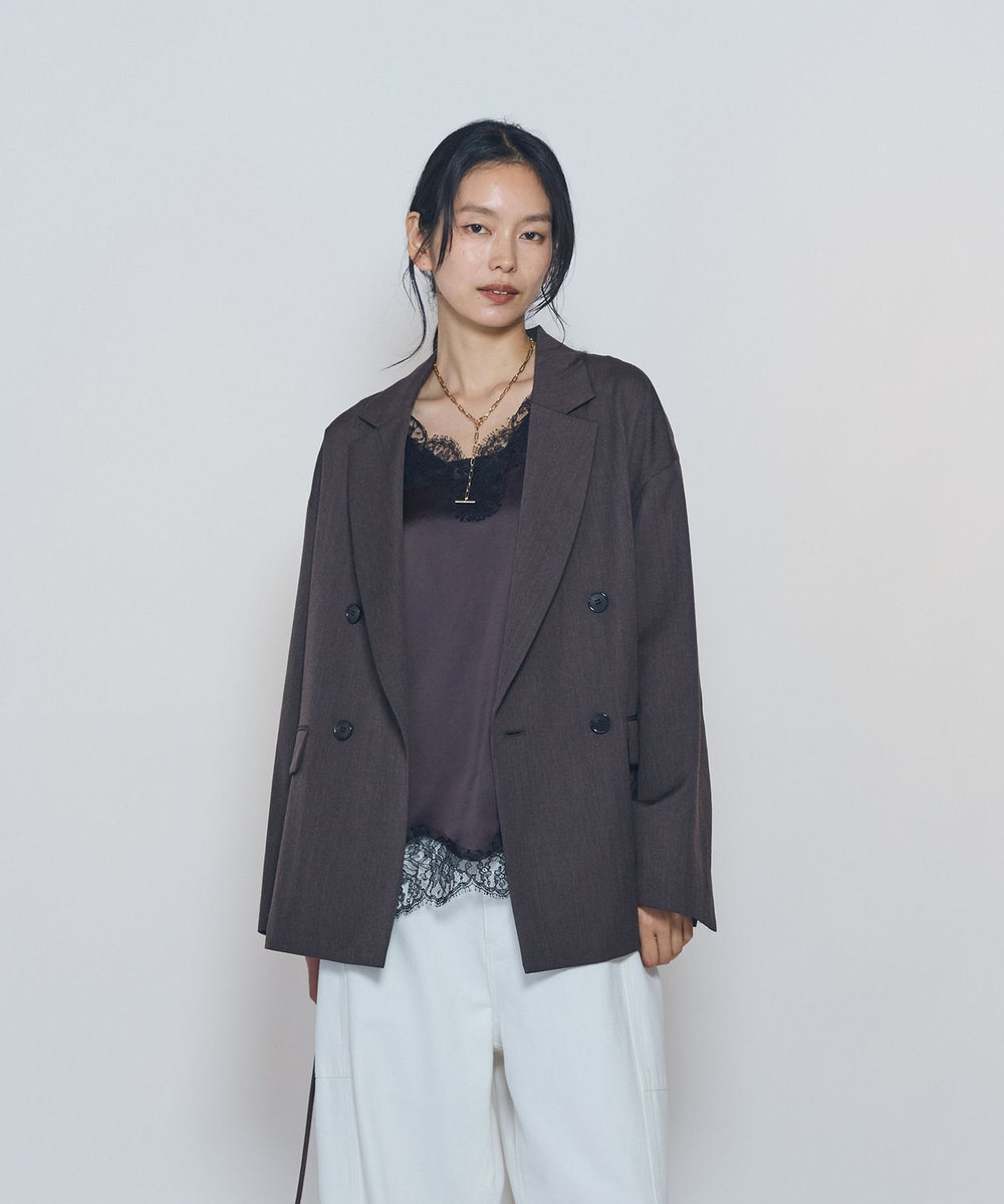 1er Arrondissement ウールリラックスジャケット ブラウン
