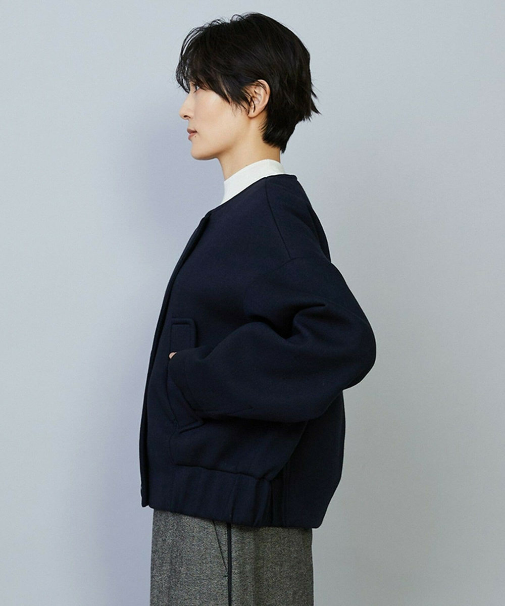 MOGA スポンディッシュボンディングショートコート ダークネイビー
