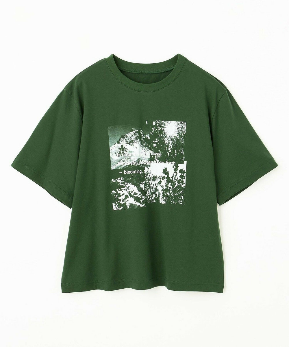 L'EQUIPE フォトプリントTシャツ グリーン