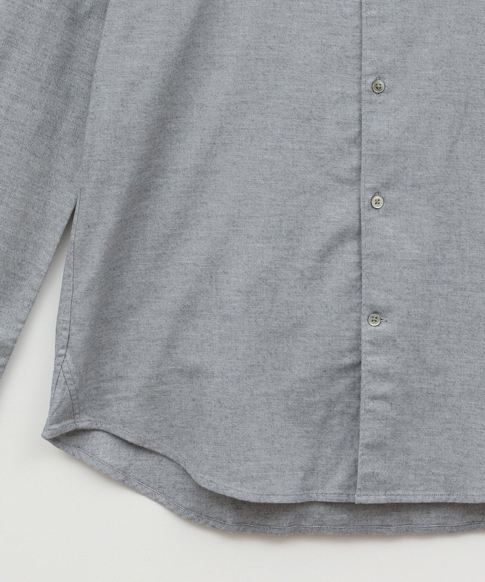 MEN'S BIGI フランネルフレンチフロントカジュアルシャツ グレー