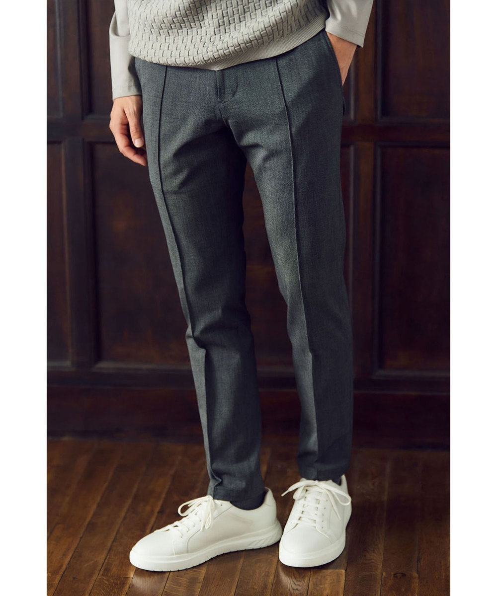 MEN'S BIGI 【ACTIVE TAILOR】360°ストレッチスラックス ダークグレー