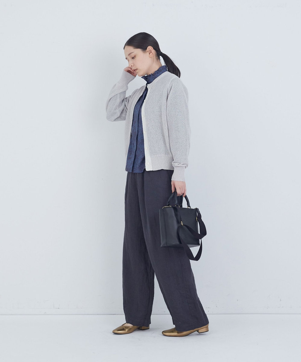 ADIEU TRISTESSE ボンネルショルダー付レザーバッグ ブラック