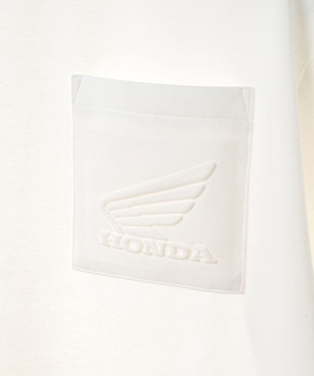 MEN'S BIGI 【HONDA / ホンダ】別注 バイクエンブレムポケットTEE ホワイト