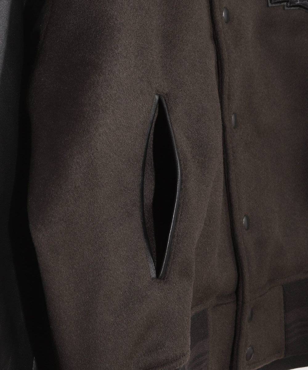 MEN'S BIGI 【50th Anniv . 中田 慎介】WOOL MELTON STADIUM JAMPER ブラウン