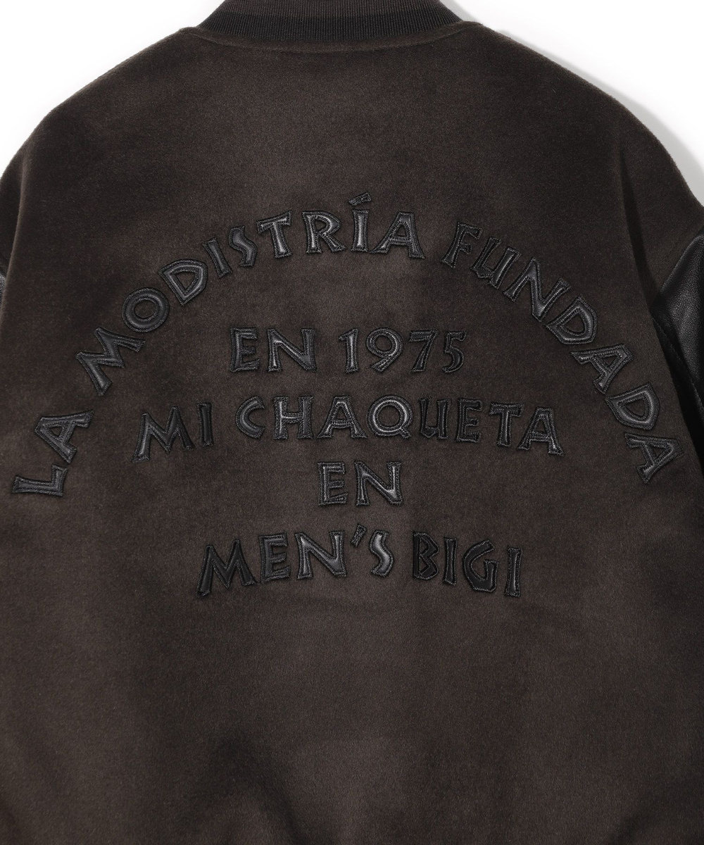 MEN'S BIGI 【50th Anniv . 中田 慎介】WOOL MELTON STADIUM JAMPER ブラウン