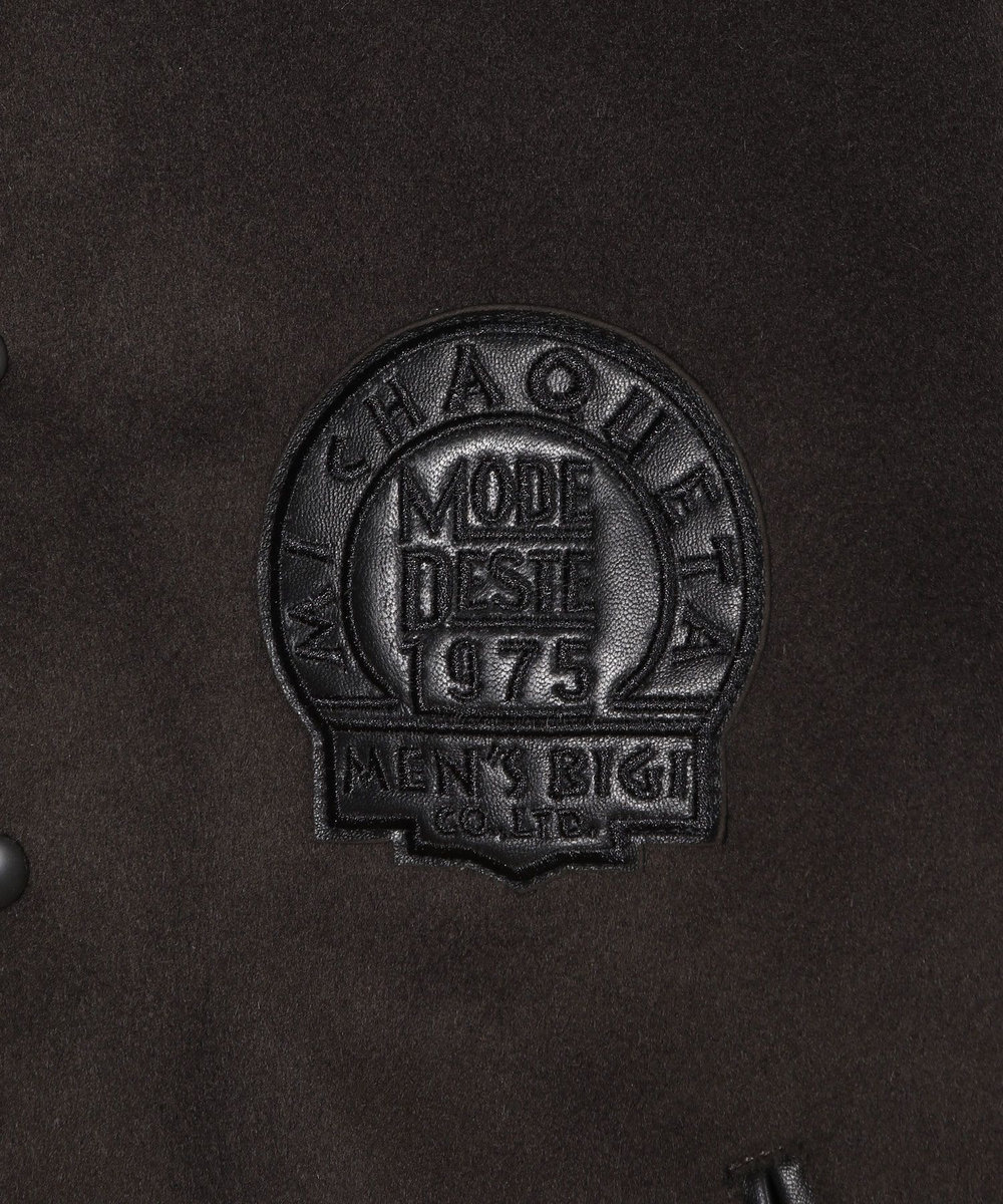 MEN'S BIGI 【50th Anniv . 中田 慎介】WOOL MELTON STADIUM JAMPER ブラウン