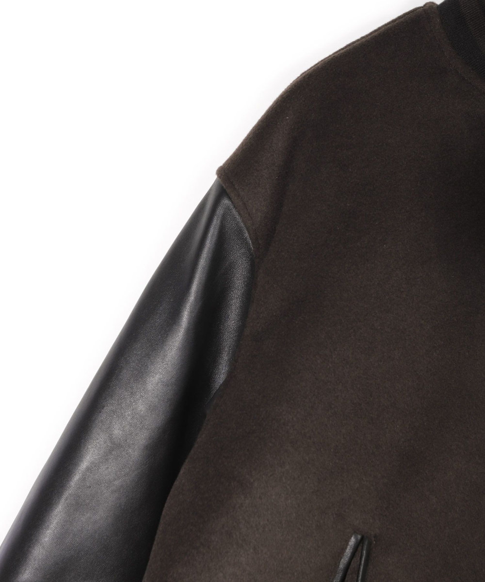 MEN'S BIGI 【50th Anniv . 中田 慎介】WOOL MELTON STADIUM JAMPER ブラウン