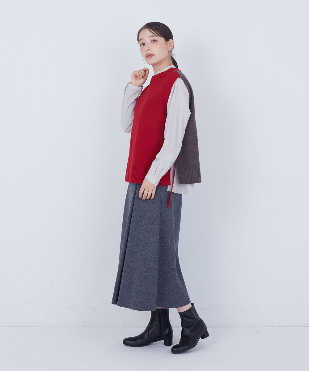 ADIEU TRISTESSE 【2way】AQUAウールカシミヤベスト レッド