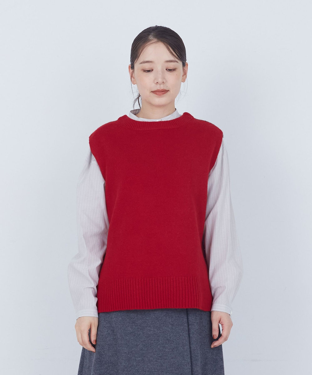 ADIEU TRISTESSE 【2way】AQUAウールカシミヤベスト レッド