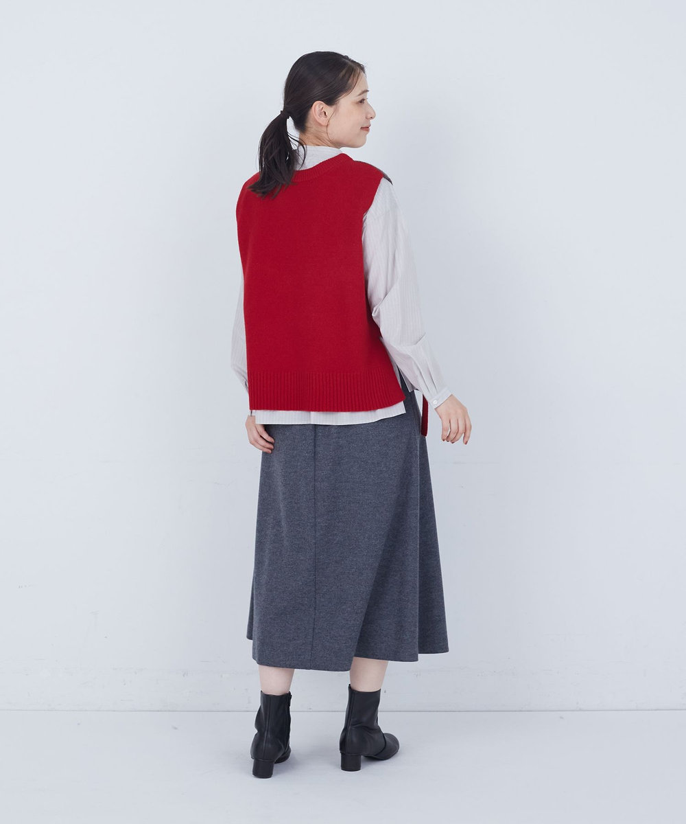ADIEU TRISTESSE 【2way】AQUAウールカシミヤベスト レッド