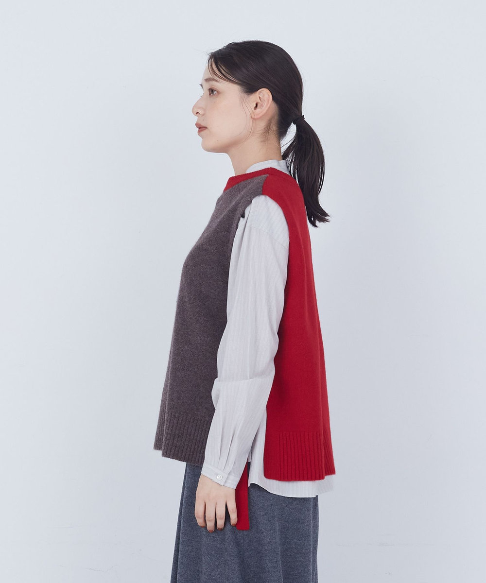 ADIEU TRISTESSE 【2way】AQUAウールカシミヤベスト レッド