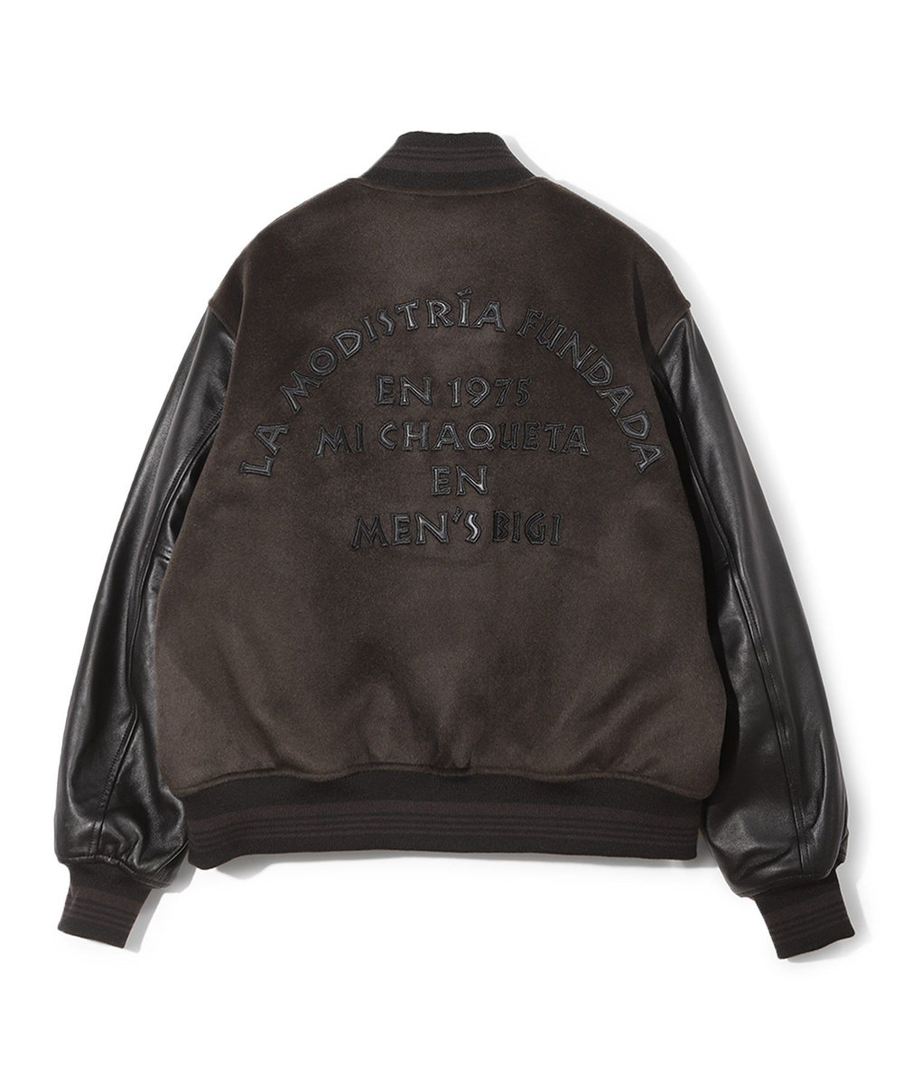 MEN'S BIGI 【50th Anniv . 中田 慎介】WOOL MELTON STADIUM JAMPER ブラウン
