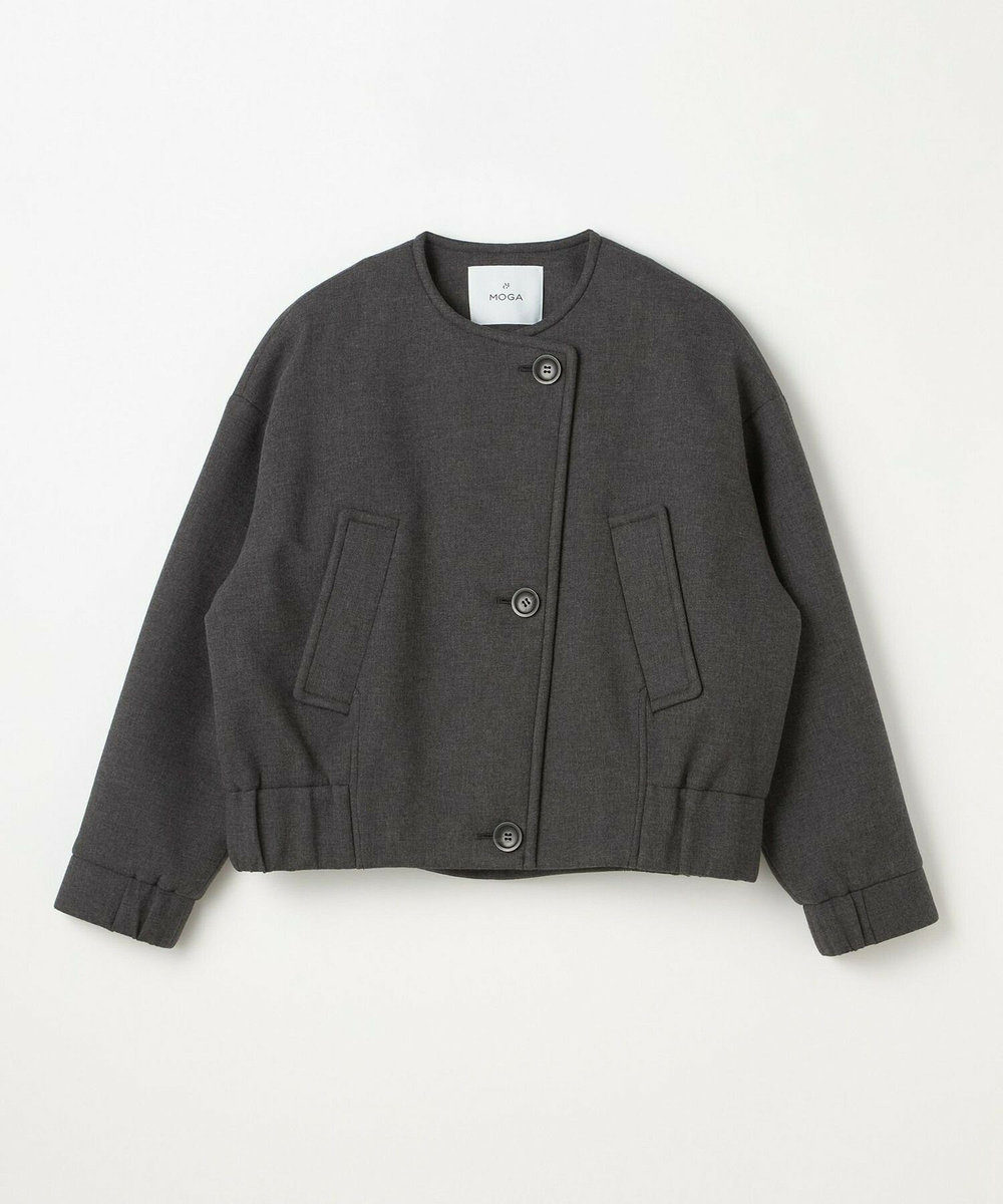 MOGA スポンディッシュボンディングショートコート チャコールグレー