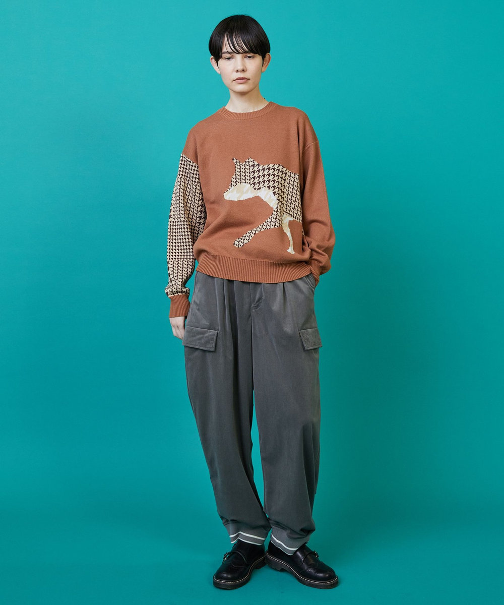 FRAPBOIS シルエットニット プルオーバー ベージュ