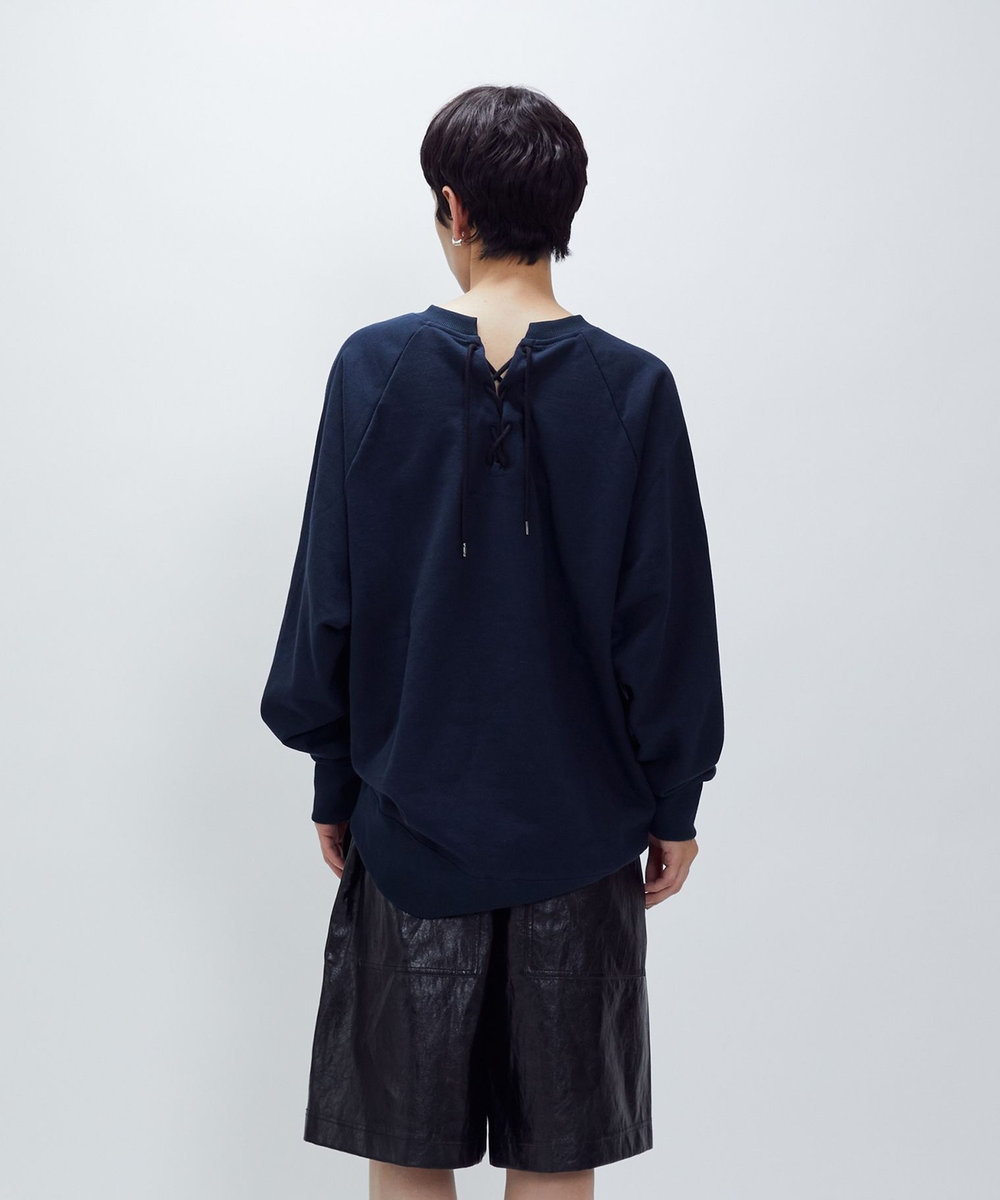 1er Arrondissement 【WEB限定カラーあり】＜SOLto (ソルト)＞レースアップスウェット ダークネイビー