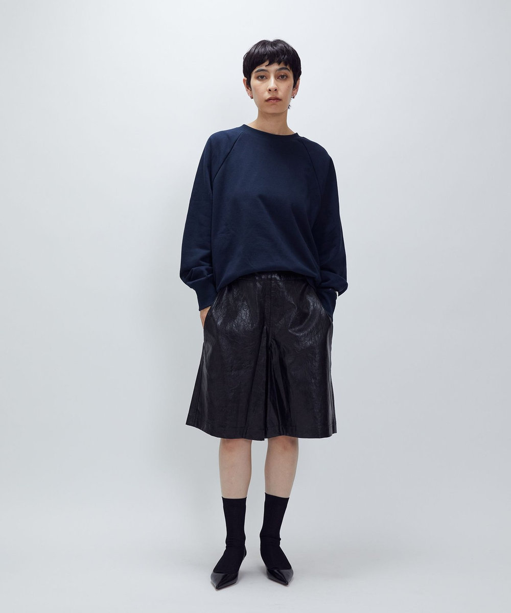 1er Arrondissement 【WEB限定カラーあり】＜SOLto (ソルト)＞レースアップスウェット ダークネイビー