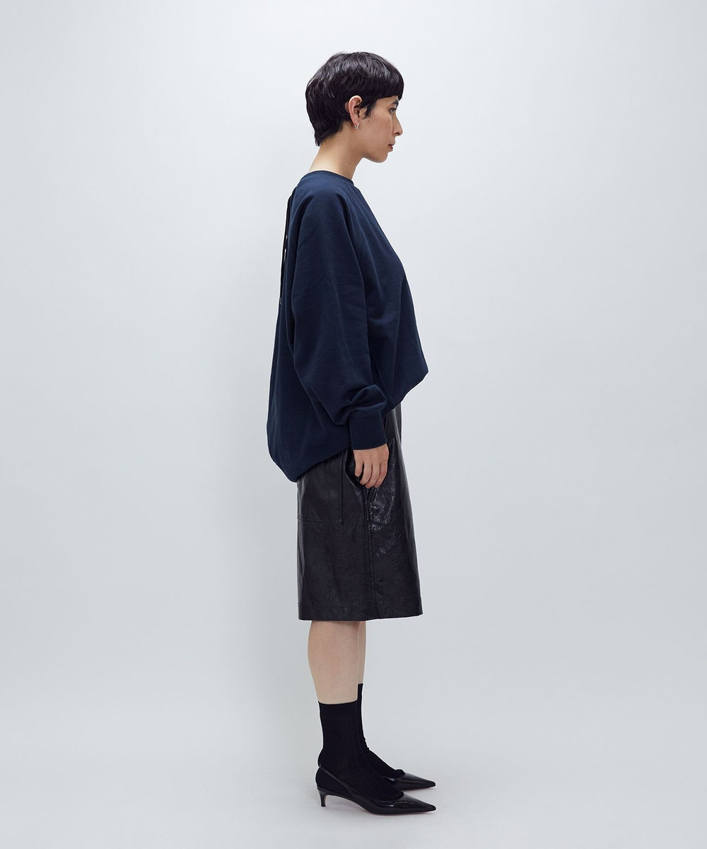 1er Arrondissement 【WEB限定カラーあり】＜SOLto (ソルト)＞レースアップスウェット ダークネイビー