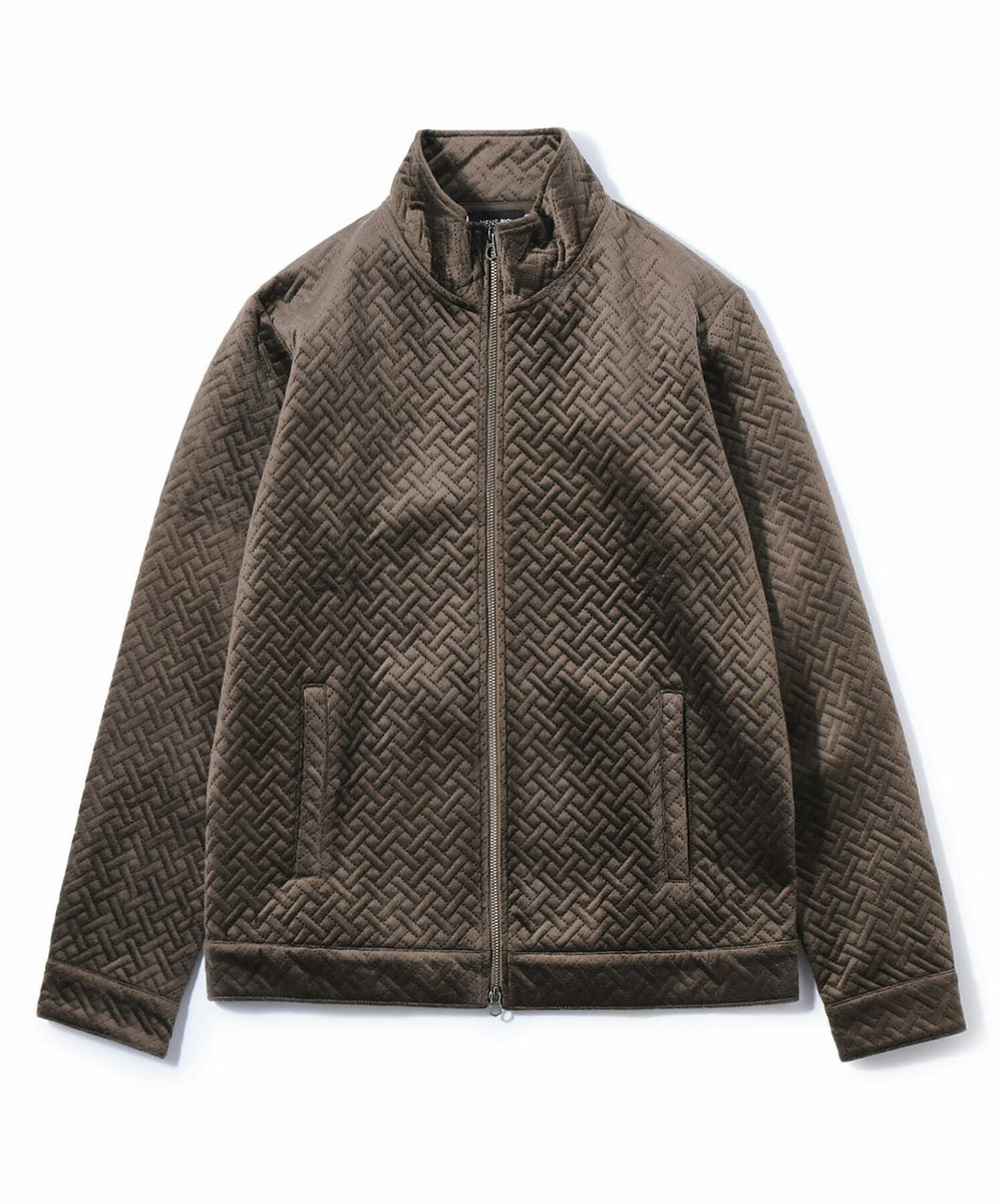 MEN'S BIGI ベロアキルトステッチブルゾン モカ