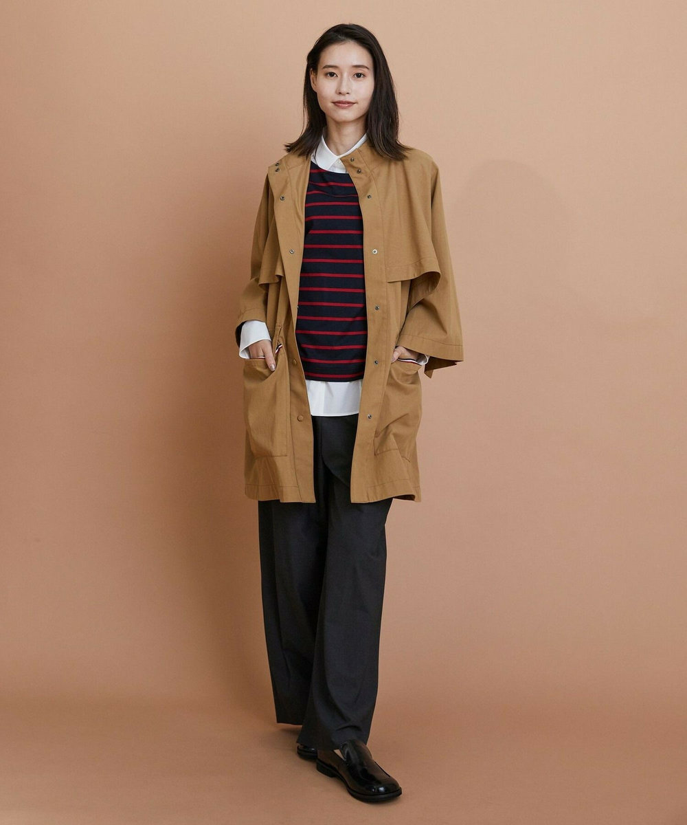 L'EQUIPE コットンナイロンベネシャントレンチコート キャメル