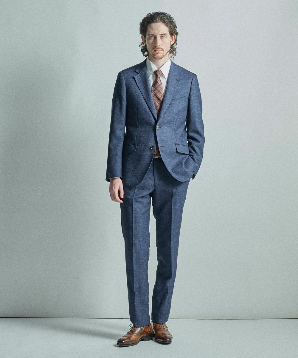 MEN'S BIGI 【TIE YOUR TIE/タイユアタイ】ヴィンテージチェック柄ネクタイ ボルドー