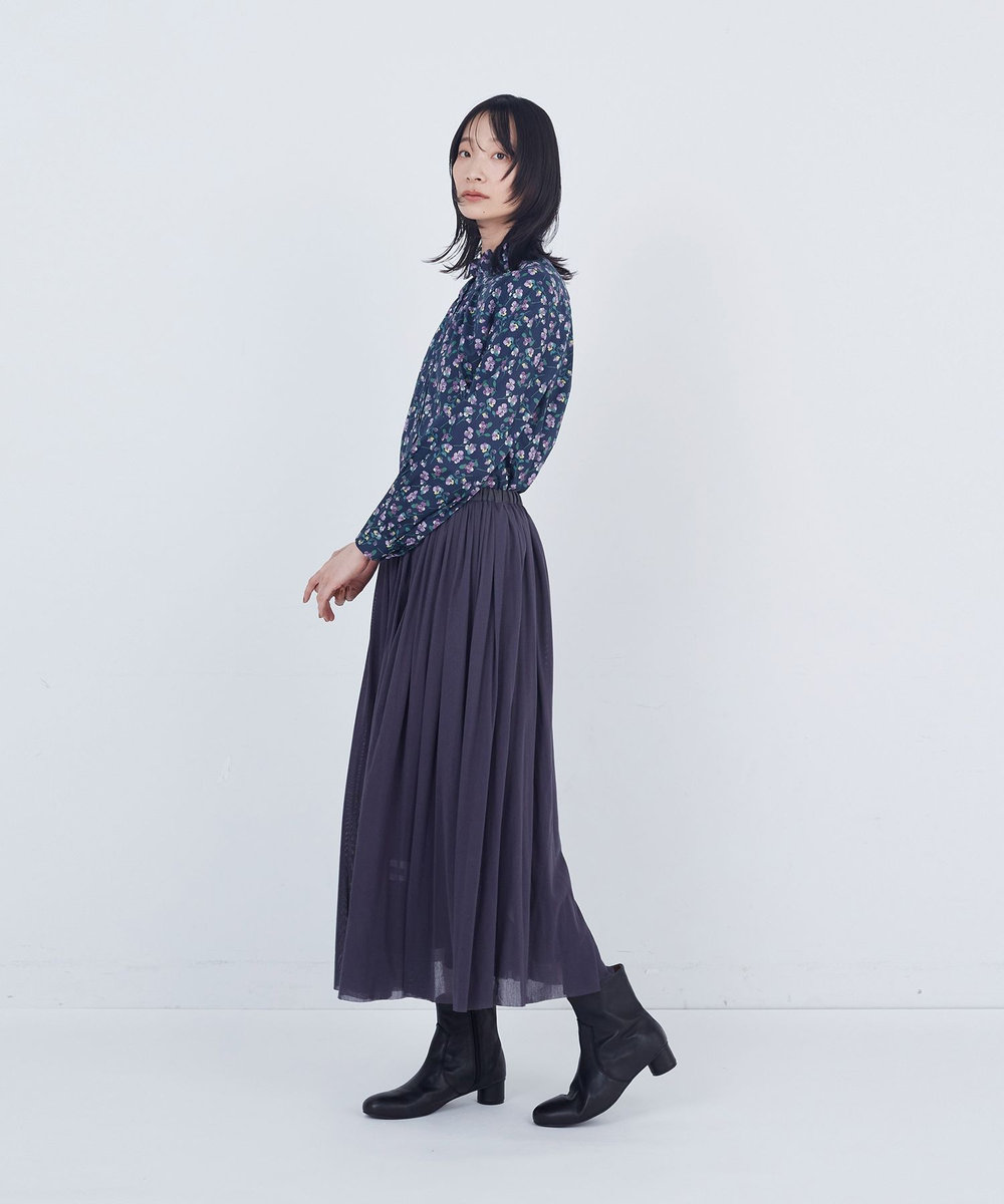 ADIEU TRISTESSE コットンチュールスカート ネイビー