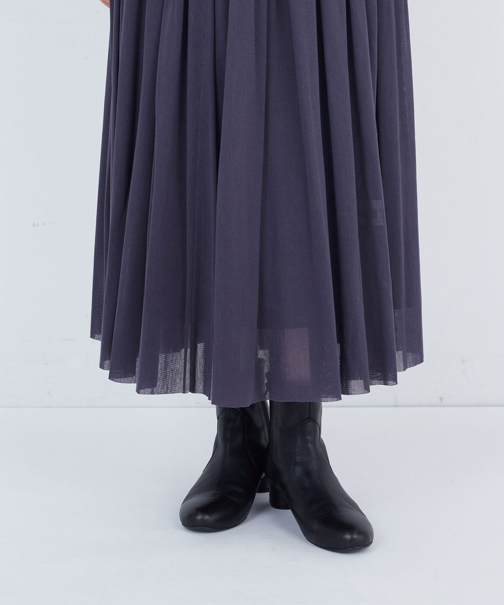 ADIEU TRISTESSE コットンチュールスカート ネイビー