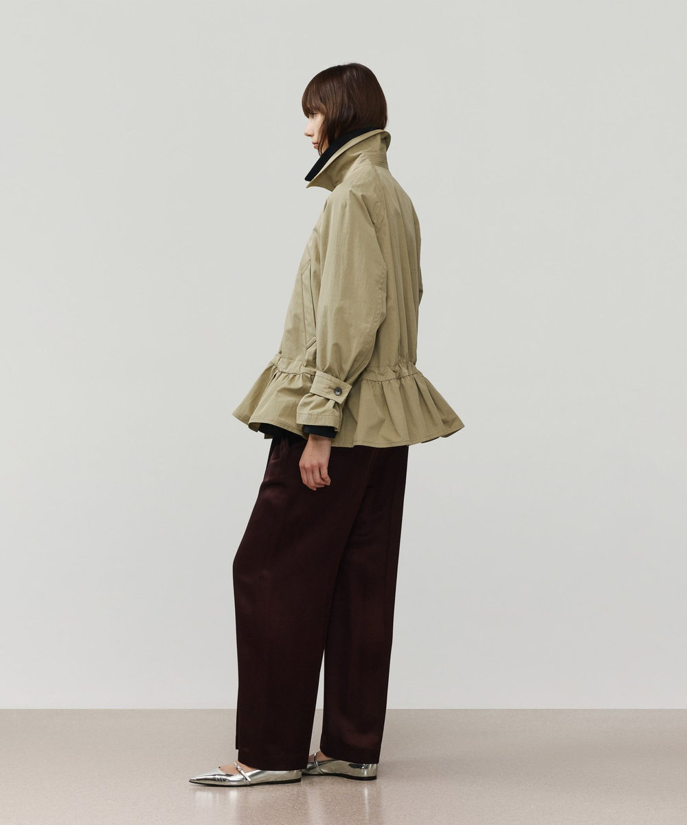 DÉPAREILLÉ SATIN FLARE PANTS / サテンフレアパンツ ブラウン