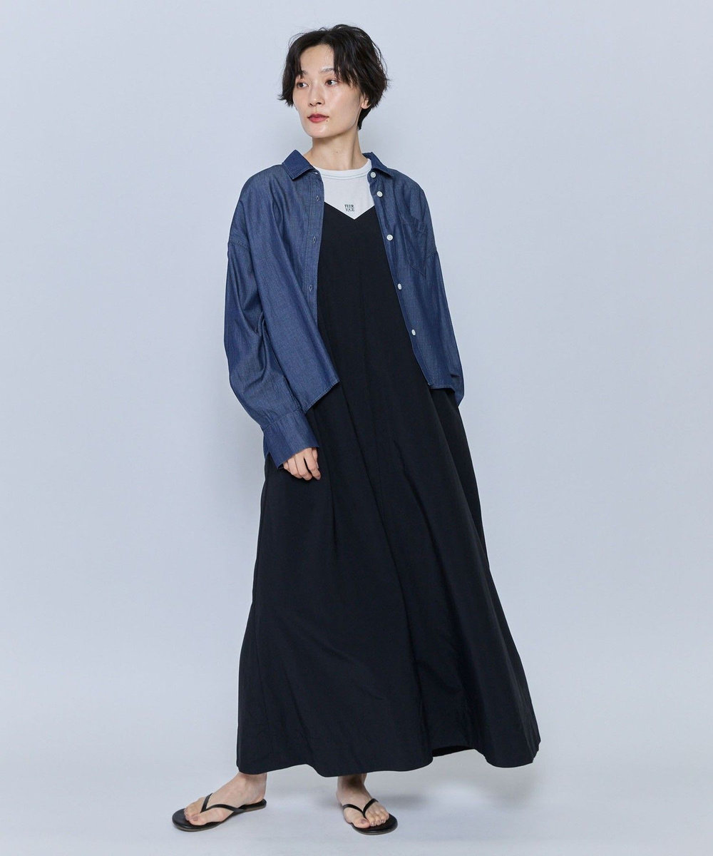 feerique feerique タスランナイロンAラインキャミワンピース ブラック