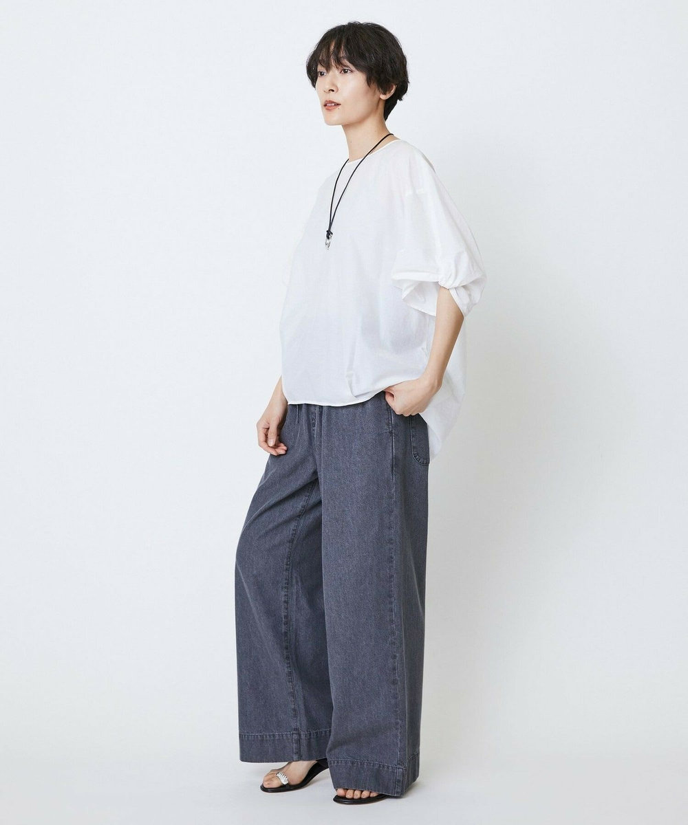 feerique feerique　ナイロンコットンタフタコクーンシルエットブラウス ホワイト