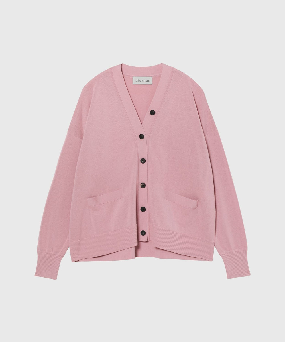 DÉPAREILLÉ COTTON SILK CARDIGAN / コットンシルクカーディガン ピンク