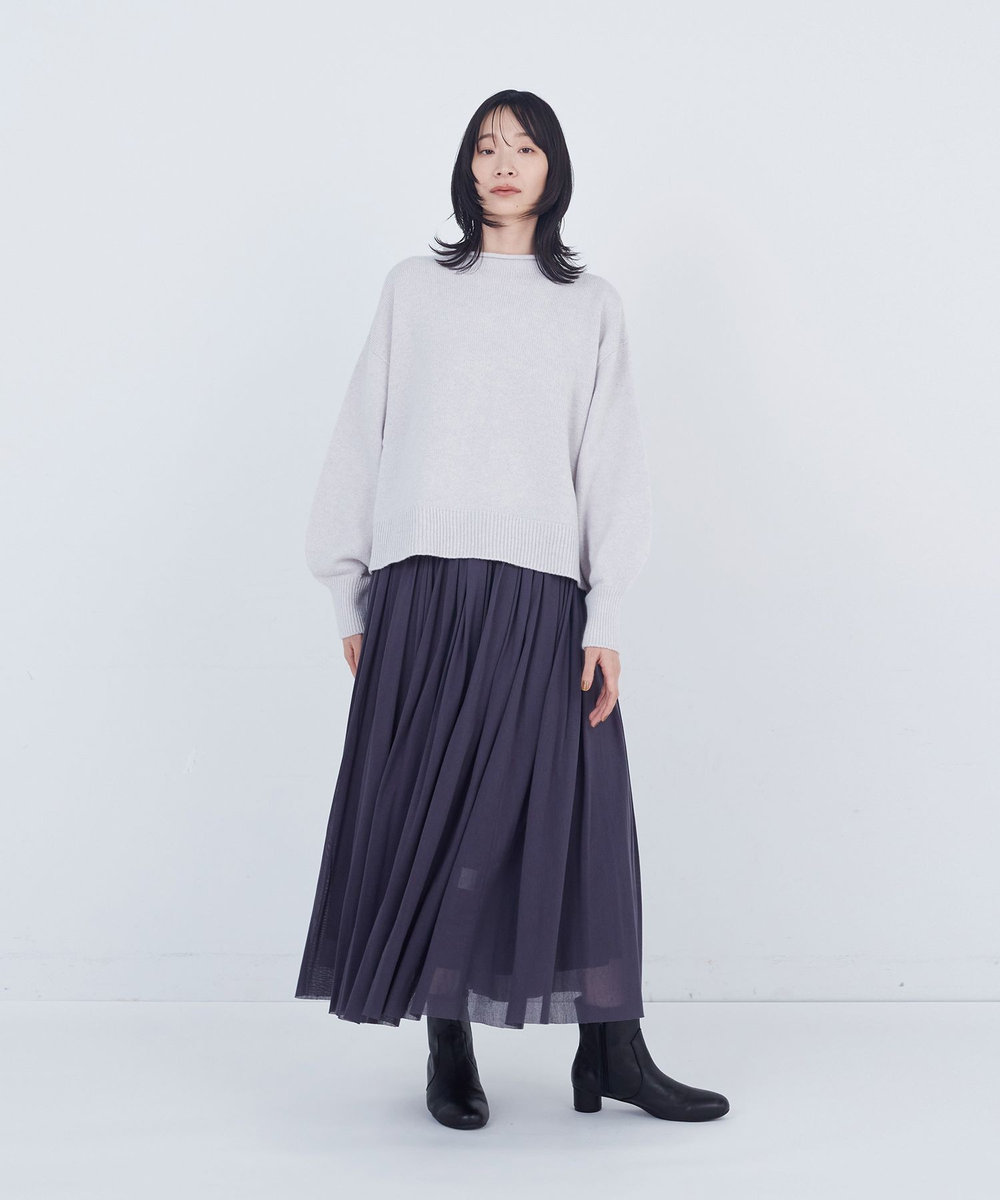 ADIEU TRISTESSE コットンチュールスカート ネイビー