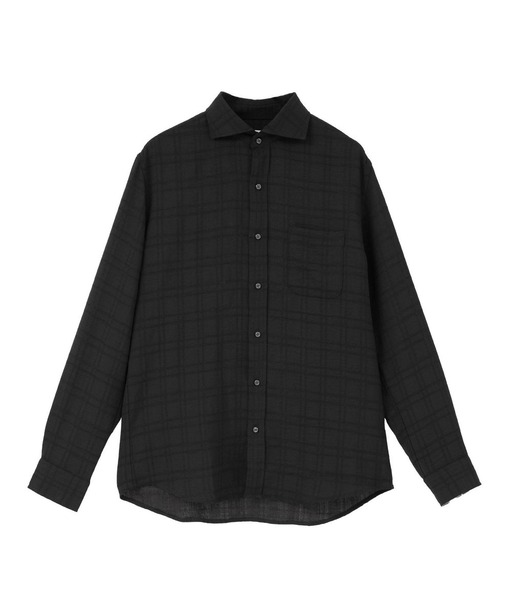 MEN'S BIGI ドビージャガードチェックシャツ ブラック
