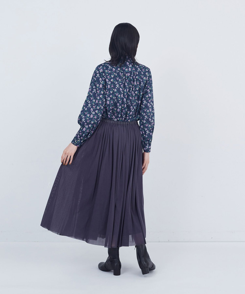 ADIEU TRISTESSE コットンチュールスカート ネイビー