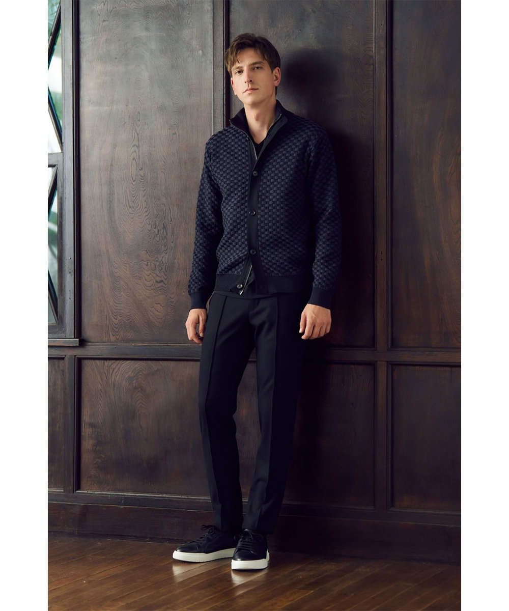 MEN'S BIGI 【ACTIVE TAILOR】360°ストレッチスラックス ブラック