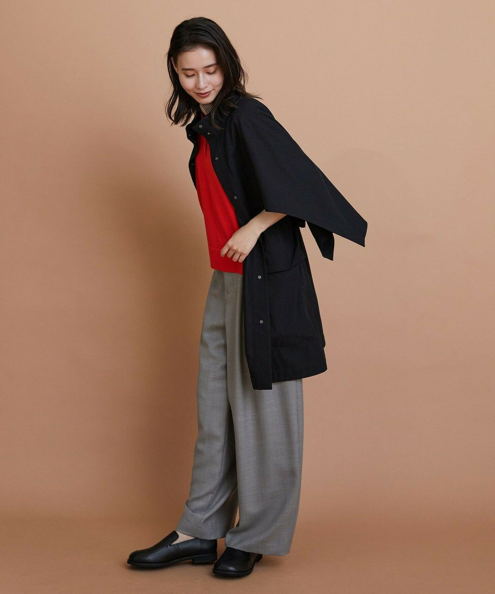 L'EQUIPE コットンナイロンベネシャントレンチコート ブラック