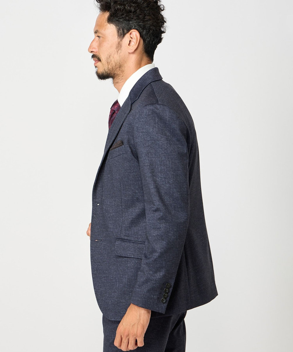 MEN'S BIGI 【ACTIVE TAILOR】エクストラTRジャージプリントテーラードジャケット＜セットアップ・スリーピース対応＞ ネイビー