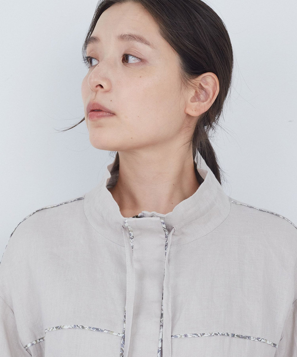 ADIEU TRISTESSE リバティプリントトリミングリネンブルゾン ベージュ系その他