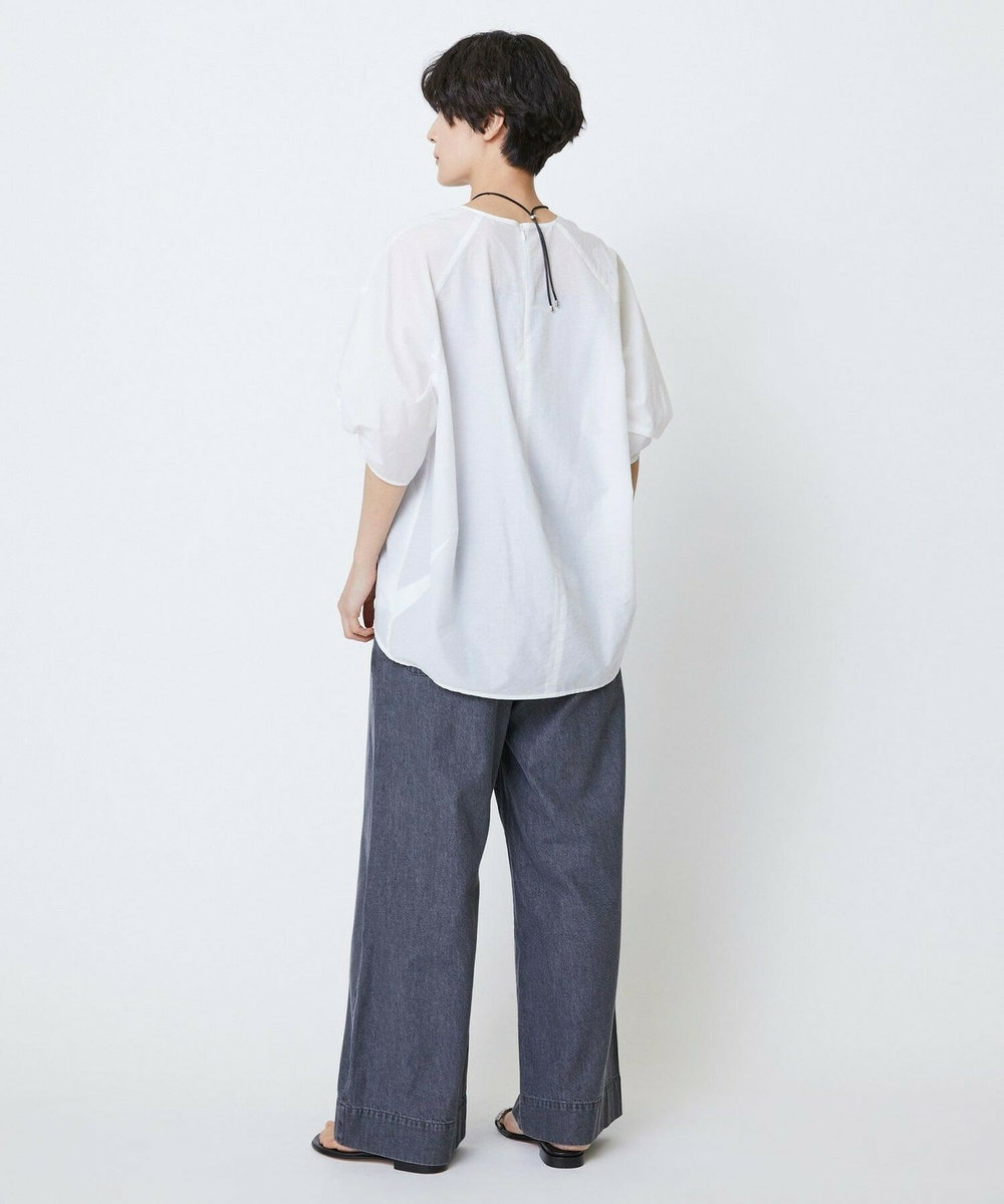 feerique feerique　ナイロンコットンタフタコクーンシルエットブラウス ホワイト