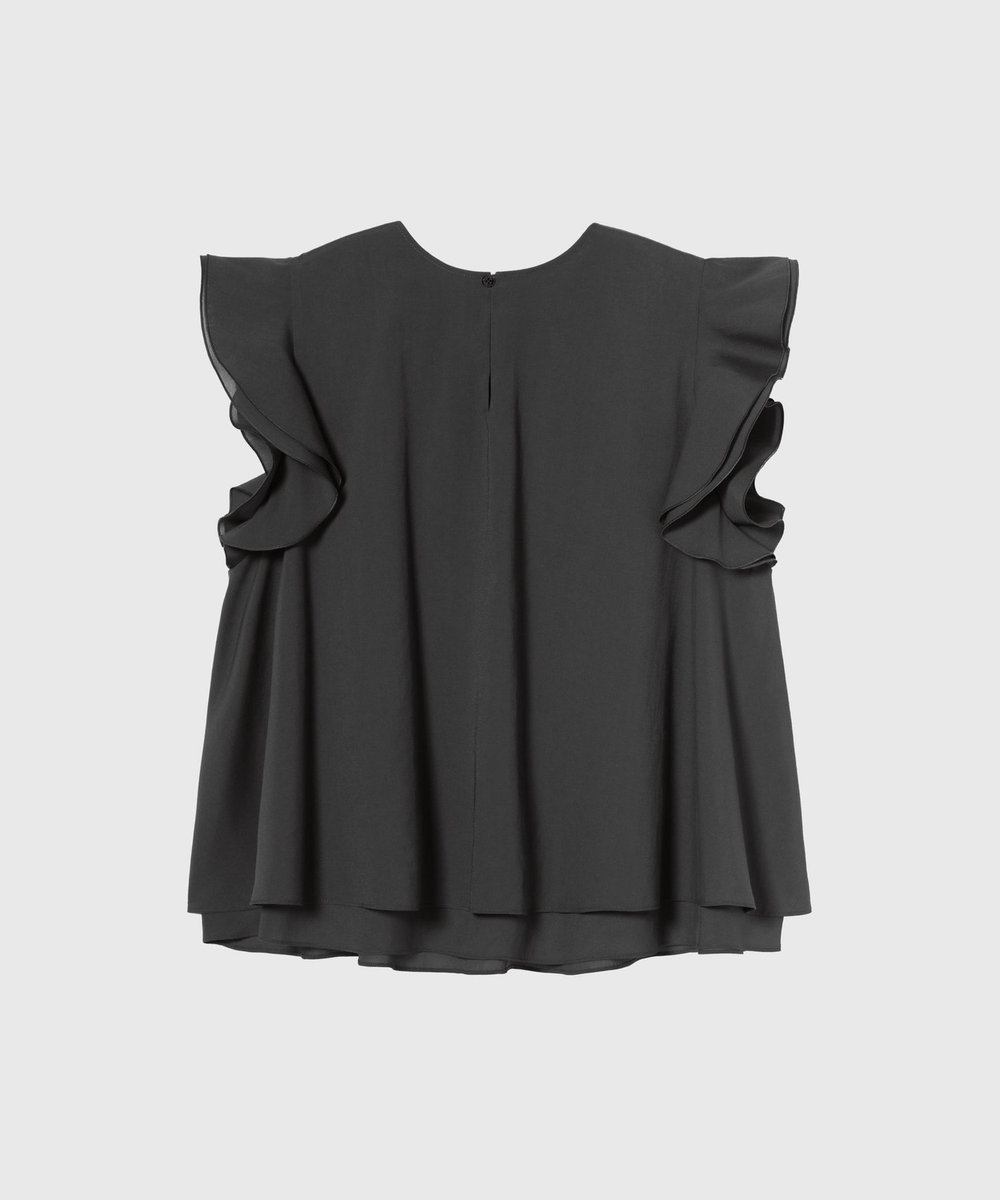 DÉPAREILLÉ 	RAYON LINEN SLEEVELESS BLOUSE / レーヨンリネンスリーブレスブラウス チャコールグレー