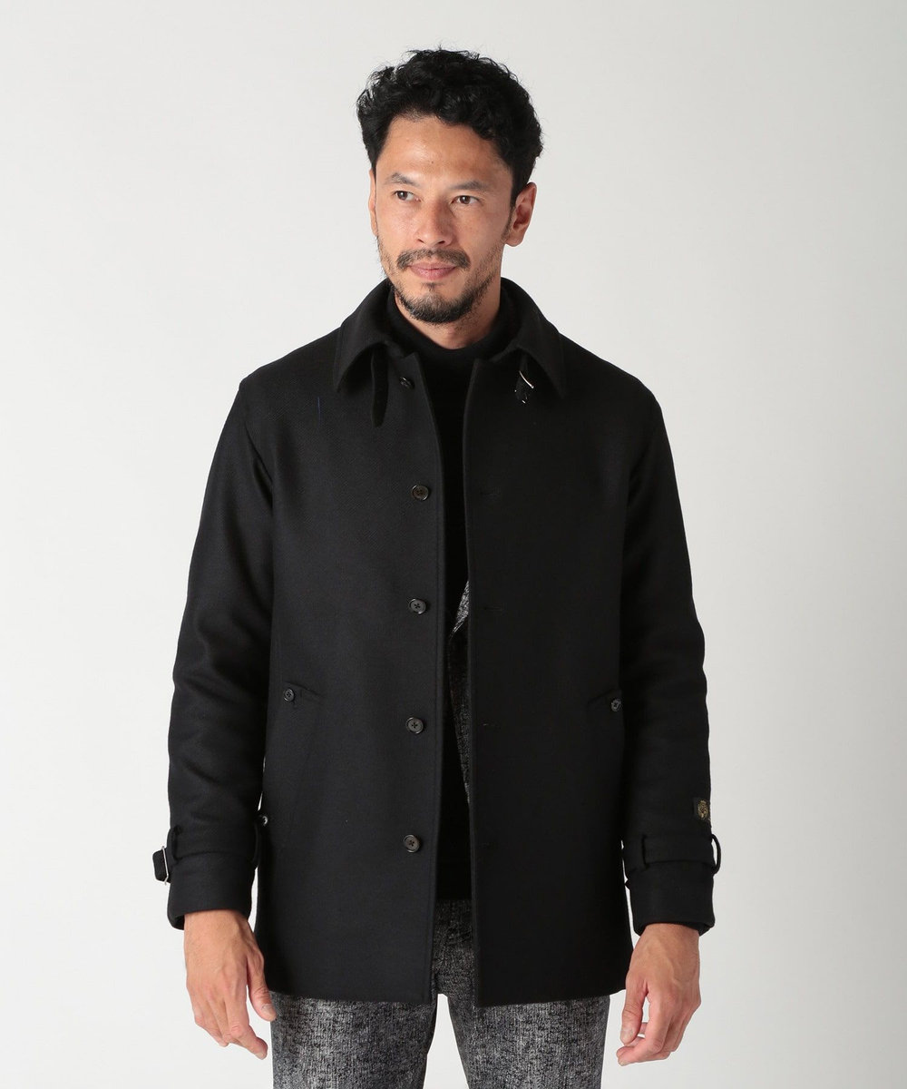 MEN'S BIGI 【ACTIVE TAILOR】ヒートパフォーマーツイード調プリントジャケット（セットアップ対応） ブラック