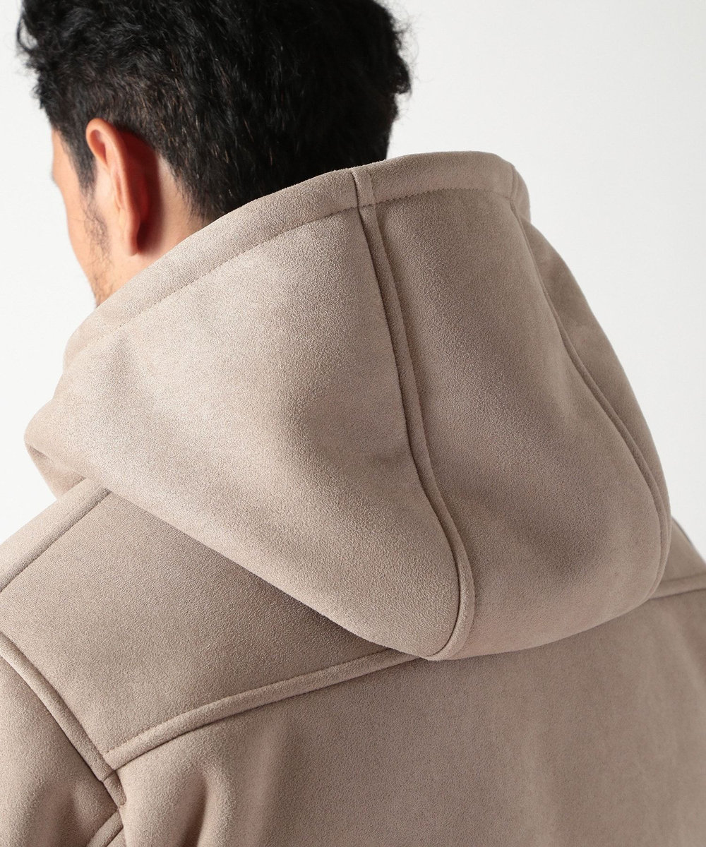 MEN'S BIGI テックレザームートンパーカー ベージュ