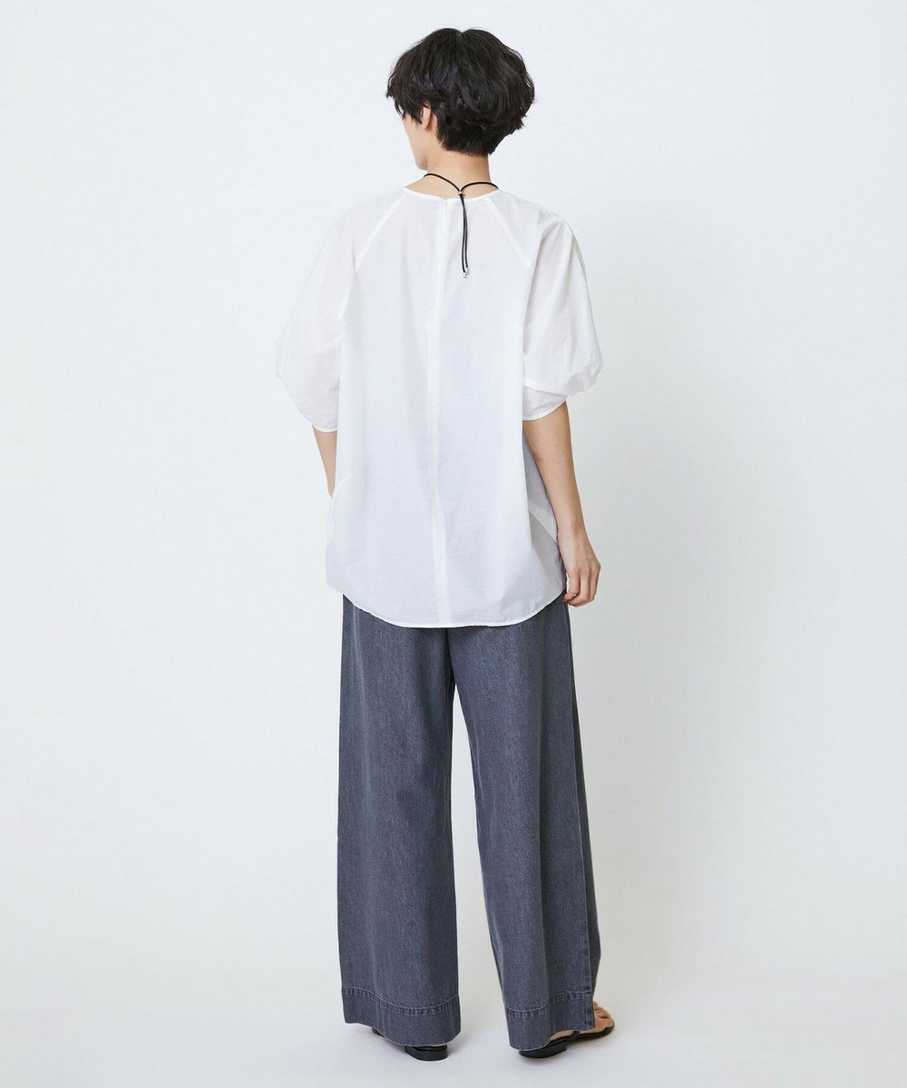feerique feerique　ナイロンコットンタフタコクーンシルエットブラウス ホワイト
