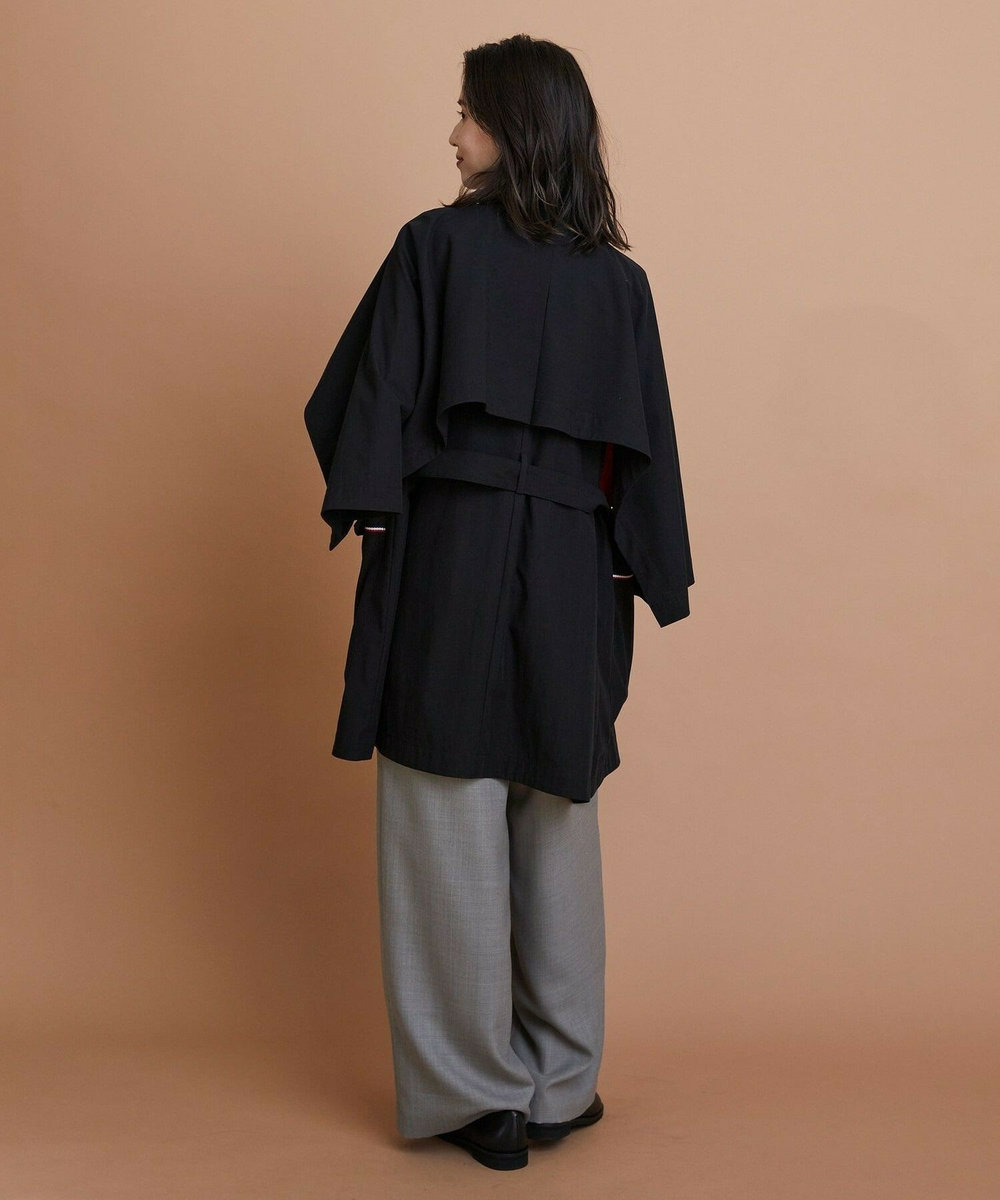 L'EQUIPE コットンナイロンベネシャントレンチコート ブラック