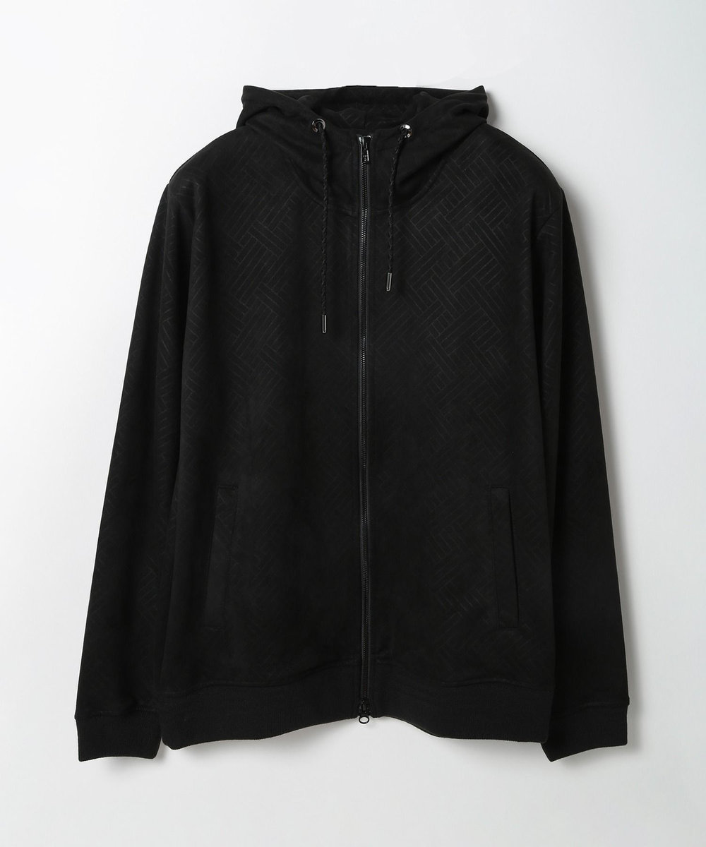 MEN'S BIGI テックスエードエンボスパーカー ブラック
