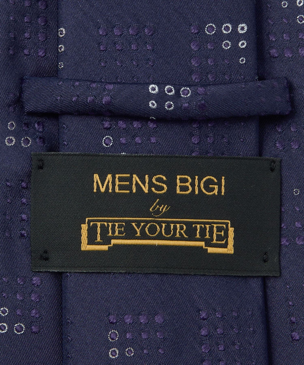 MEN'S BIGI 【TIE YOUR TIE /タイユアタイ】ヴィンテージ小紋柄ネクタイ パープル