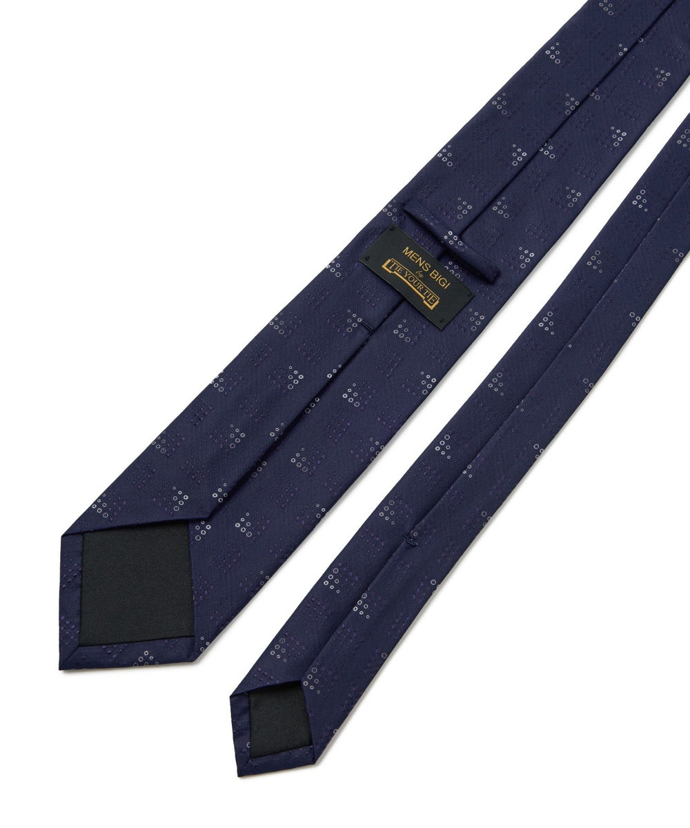 MEN'S BIGI 【TIE YOUR TIE /タイユアタイ】ヴィンテージ小紋柄ネクタイ パープル