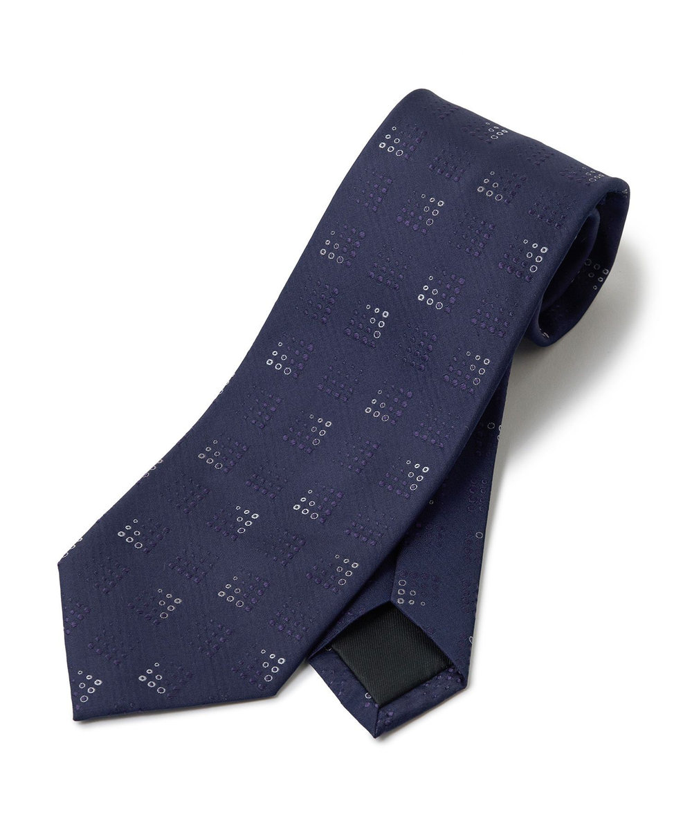 MEN'S BIGI 【TIE YOUR TIE /タイユアタイ】ヴィンテージ小紋柄ネクタイ パープル