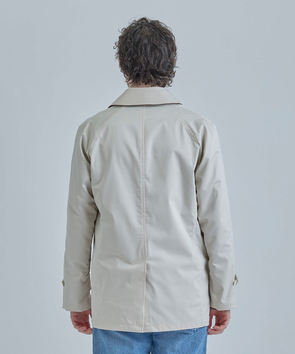 MEN'S BIGI LIMONTA EAST ストレッチギャバ ステンカラーコート＜ストレッチ・防風・撥水・透湿性＞ オフホワイト