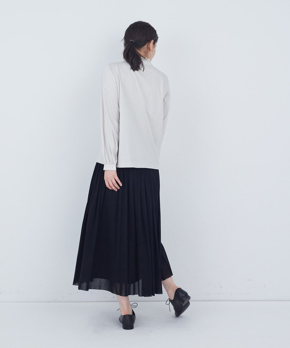 ADIEU TRISTESSE フリルカラーブラウス ライトグレー