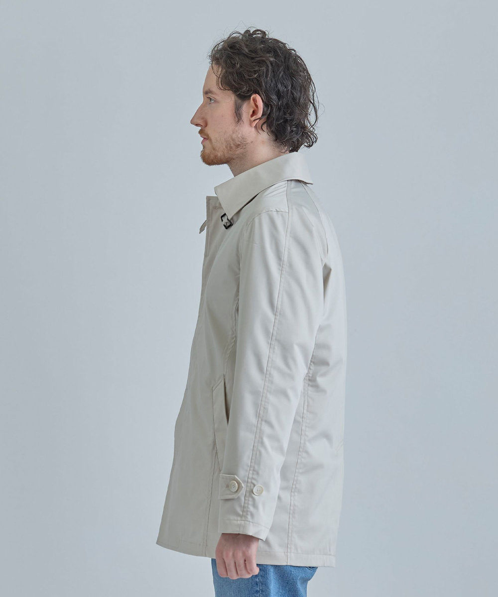 MEN'S BIGI LIMONTA EAST ストレッチギャバ ステンカラーコート＜ストレッチ・防風・撥水・透湿性＞ オフホワイト